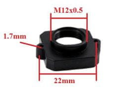 Secutek M12x0.5 ABS úchyt pro objektiv (22mm šířka)